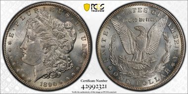 1890-CC $1 MS62