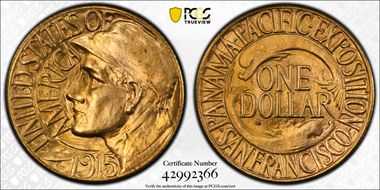 1915-S G$1 Panama-Pacific MS64