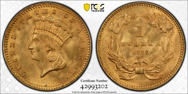 1862 G$1 MS64+