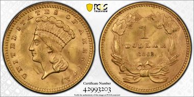1862 G$1 MS64