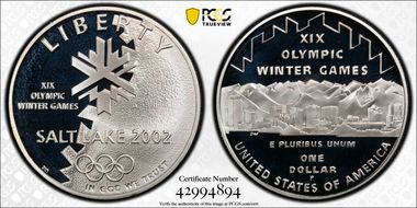 2002-P $1 Olympics-Salt Lake City PR69DCAM