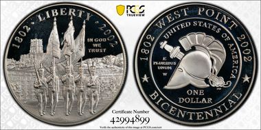 2002-W $1 West Point PR68DCAM
