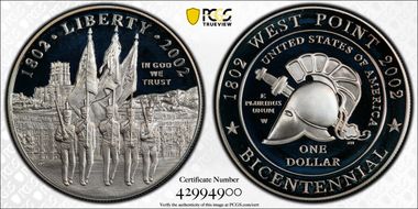 2002-W $1 West Point PR69DCAM