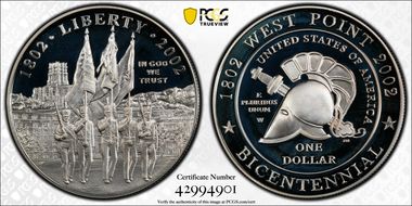 2002-W $1 West Point PR69DCAM
