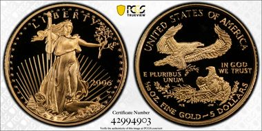2006-W $5 Gold Eagle PR70DCAM