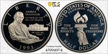 1993-S 50C Madison PR69DCAM