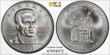 1998-S $1 Crispus Attucks MS68
