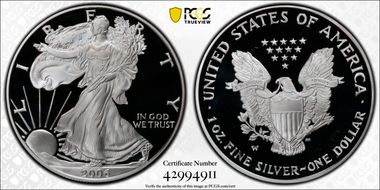 2006-W $1 Silver Eagle PR69DCAM