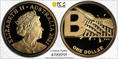 2021 $1 B- Barbeque AlBr Great Aussie Coin Hunt PR69DCAM