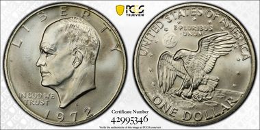 1972-S $1 Silver MS67