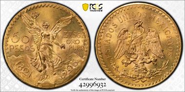 1926 50 Peso KM-481  Au MS65