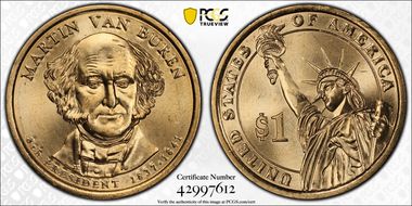 2008-P $1 Martin Van Buren Position B MS65