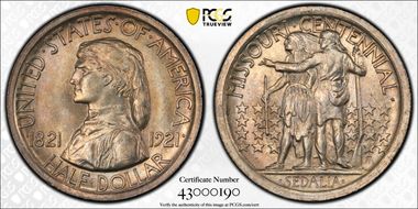 1921 50C Missouri MS65