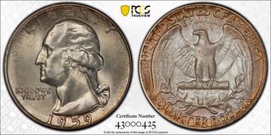 1959 25C MS66