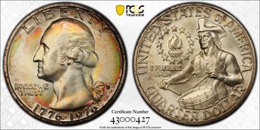 1976-S 25C Silver MS68