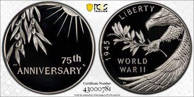 (2020) Medal End of World War II 75th Anniv. PR69DCAM