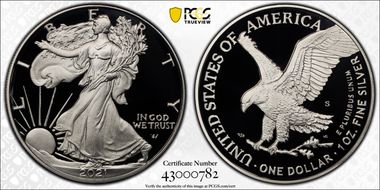 2021-S $1 Silver Eagle - Type 2 First Strike PR70DCAM