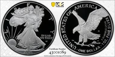 2021-S $1 Silver Eagle - Type 2 First Strike PR70DCAM