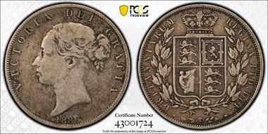 1886 1/2 Cr S-3889 VF25