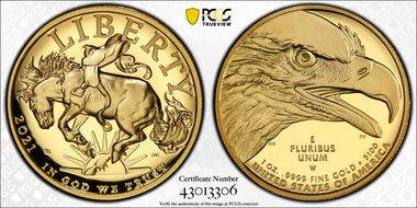 2021-W $100 American Liberty High Relief .9999 Fine First Strike PR69DCAM