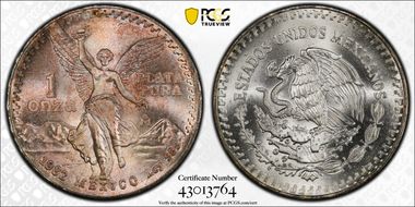 1982-Mo Onza Libertad Ag MS68