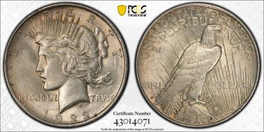 1922-D $1 AU55