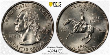 1999-P 25C Delaware MS65