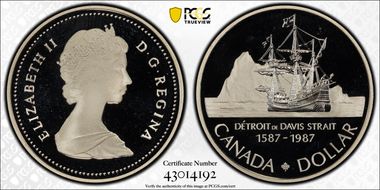 1987 S$1 John Davis PR69DCAM