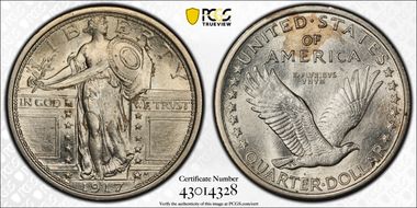 1917 25C Type 1 MS65FH