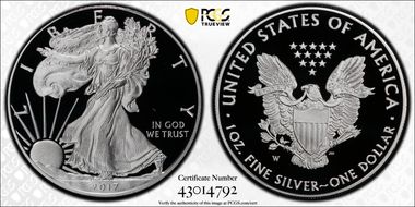 2017-W $1 Silver Eagle PR69DCAM