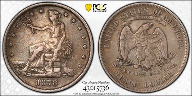 1878-S T$1 Trade VF25