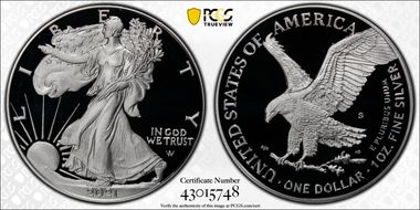 2021-S $1 Silver Eagle - Type 2 First Strike PR70DCAM