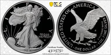 2021-S $1 Silver Eagle - Type 2 First Strike PR69DCAM