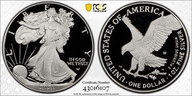 2021-W  $1 Silver Eagle - Type 2 PR69DCAM
