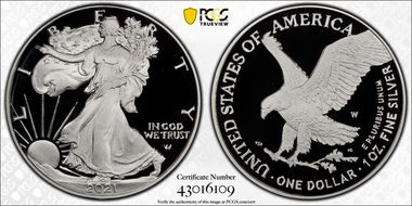 2021-W  $1 Silver Eagle - Type 2 PR69DCAM