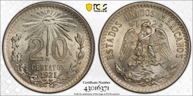 1921-M 20C MS66