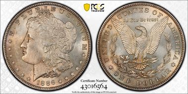 1886 $1 MS62