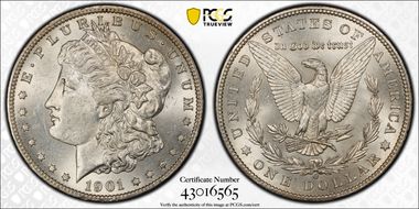 1901-O $1 MS62