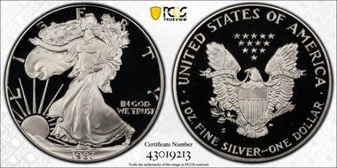 1987-S $1 Silver Eagle PR69DCAM
