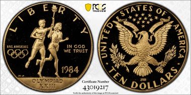 1984-S $10 Olympic PR69DCAM