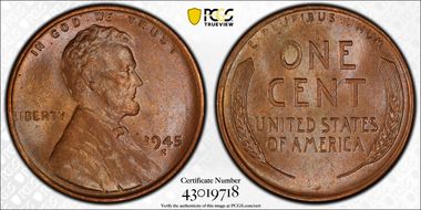 1945-S 1C MS65BN