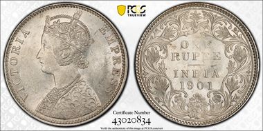 1901-B Rupee SW-6.164 Prid-188 MS62