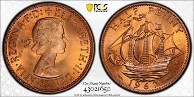 1967 1/2D S-4158 MS66RD