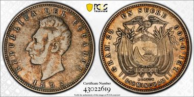 1892 Sucre Heaton Mint VF35