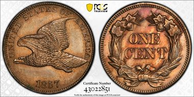 1857 1C Flying Eagle N1