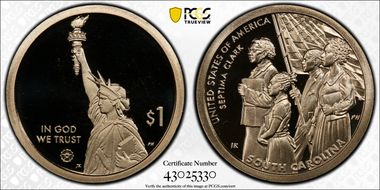 2020-S $1 American Innovation SC Septima Clark PR69DCAM