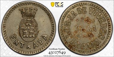 No Date Token Rulau-Hav 65 Ag Lonja De Viveres AU50
