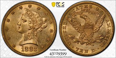 1883 $10 MS61