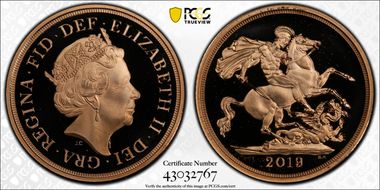 2019 Sov St. George Piedfort PR70DCAM