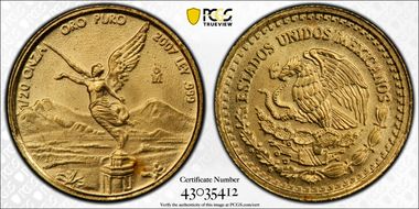 2007-Mo 1/20 oz Libertad Au MS68